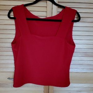 Red silky sleeveless - reversable